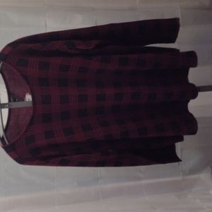 Lane Bryant plaid sweater NWT